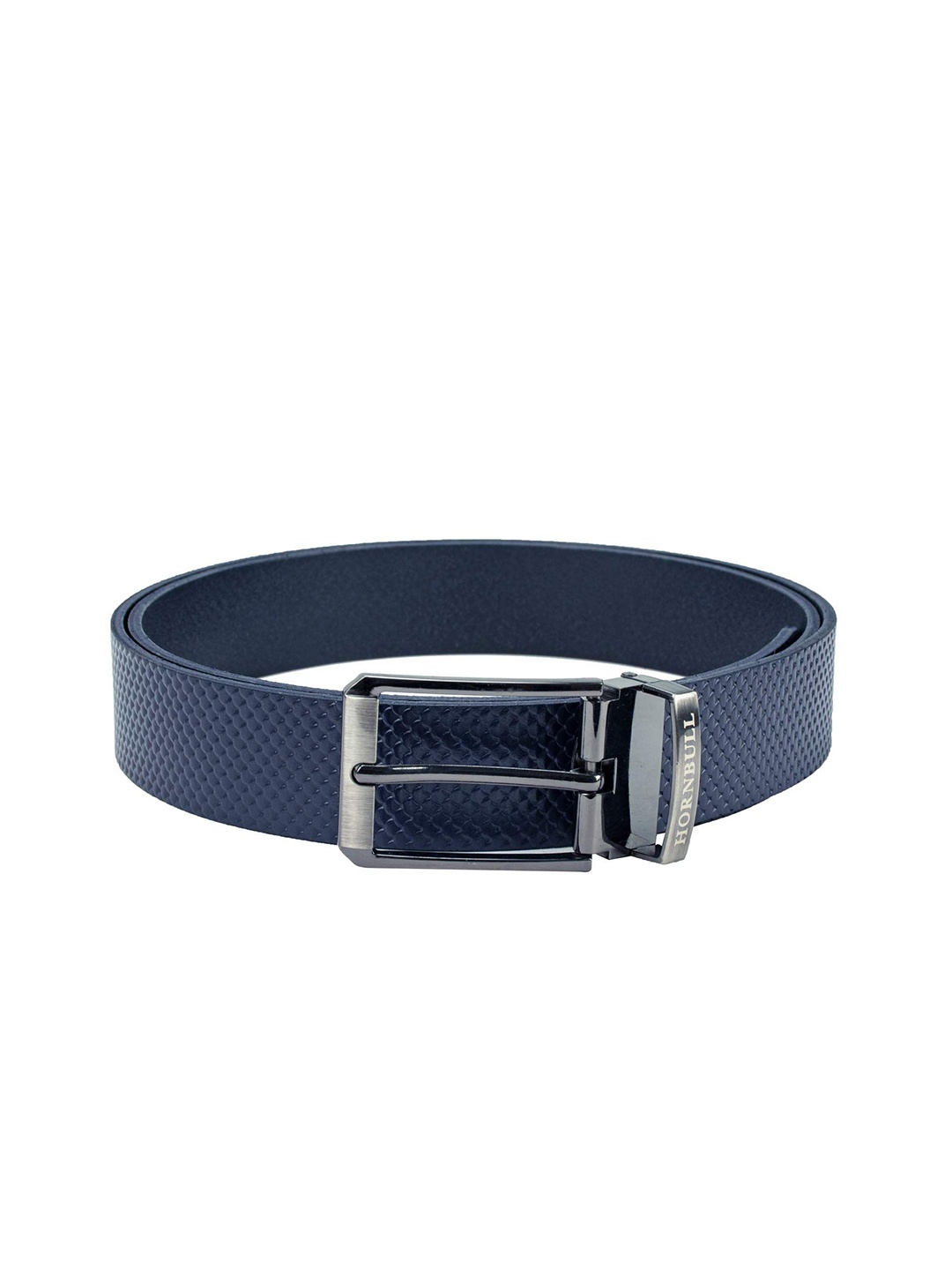 

Hornbull Men Leather Formal Belt, Navy blue