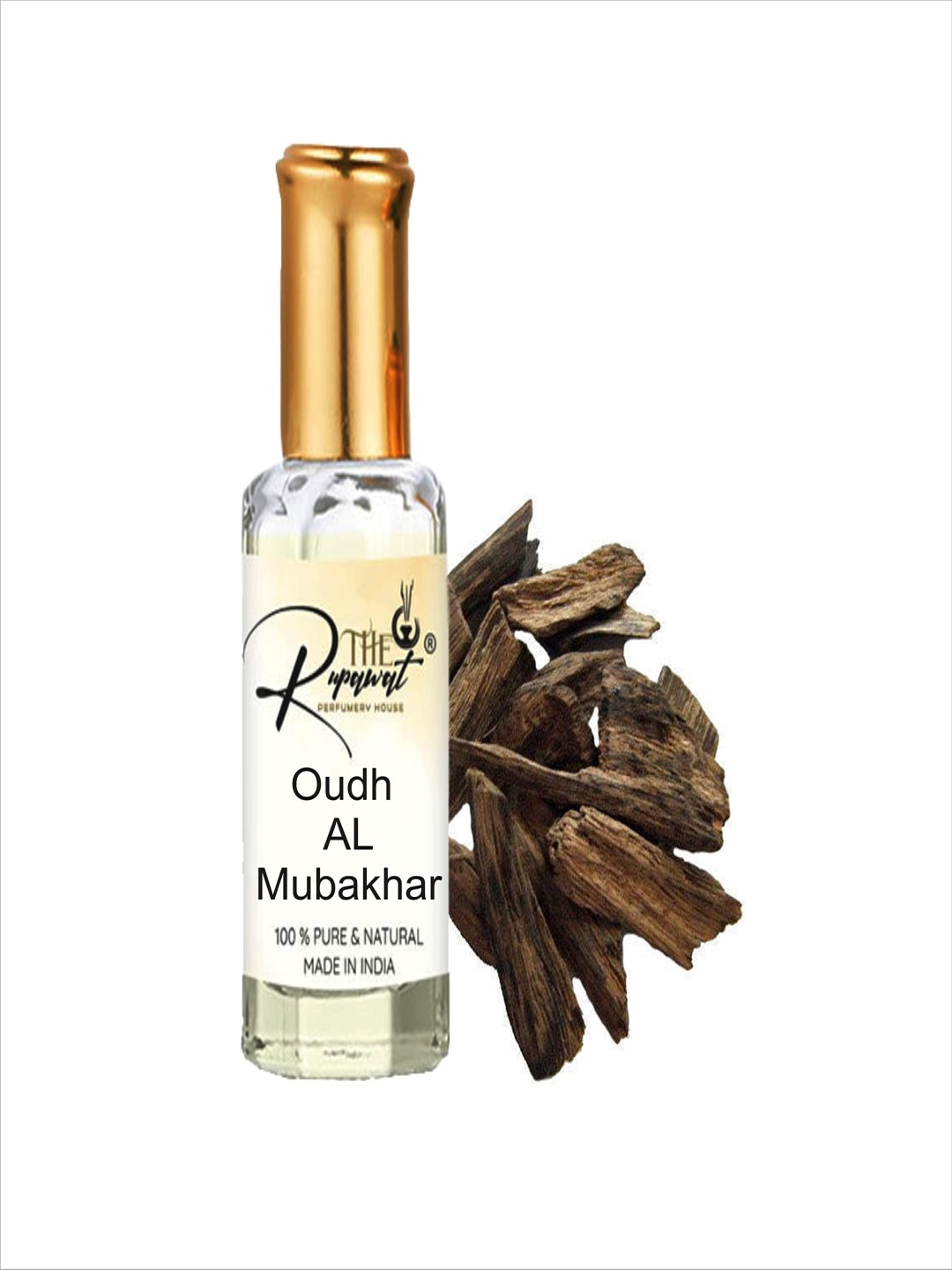 

THE RUPAWAT Perfumery House Oudh Al Mubakhar Natural Alcohol Free Attar 12 ml, Transparent