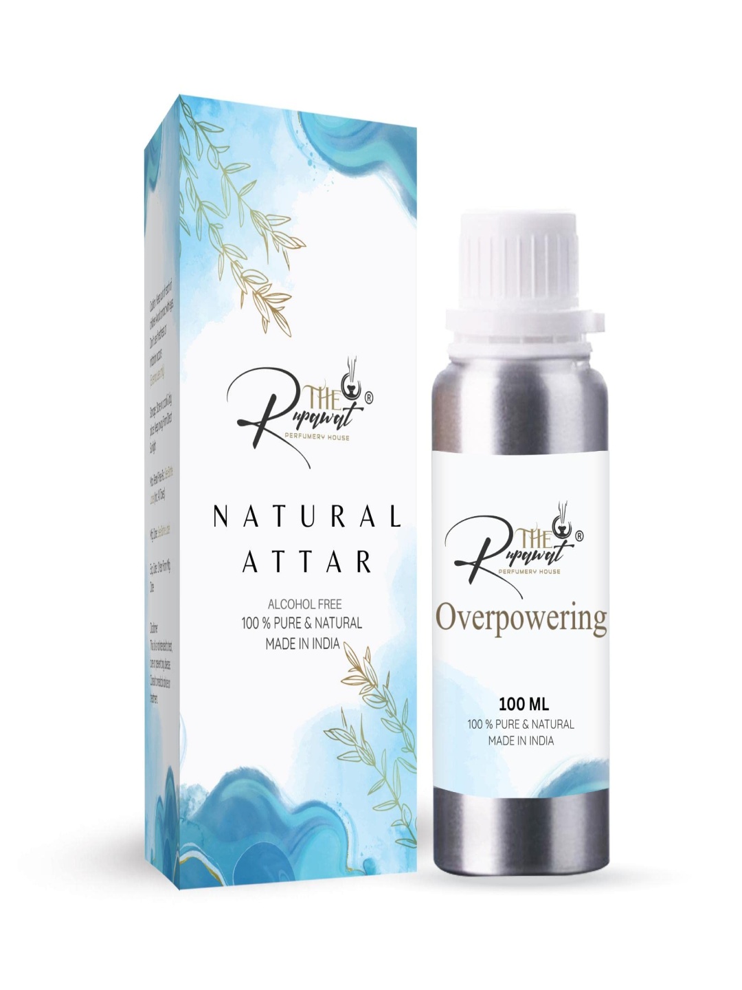 

THE RUPAWAT Perfumery House Overpowering Natural Alcohol Free Attar 100 ml, Transparent