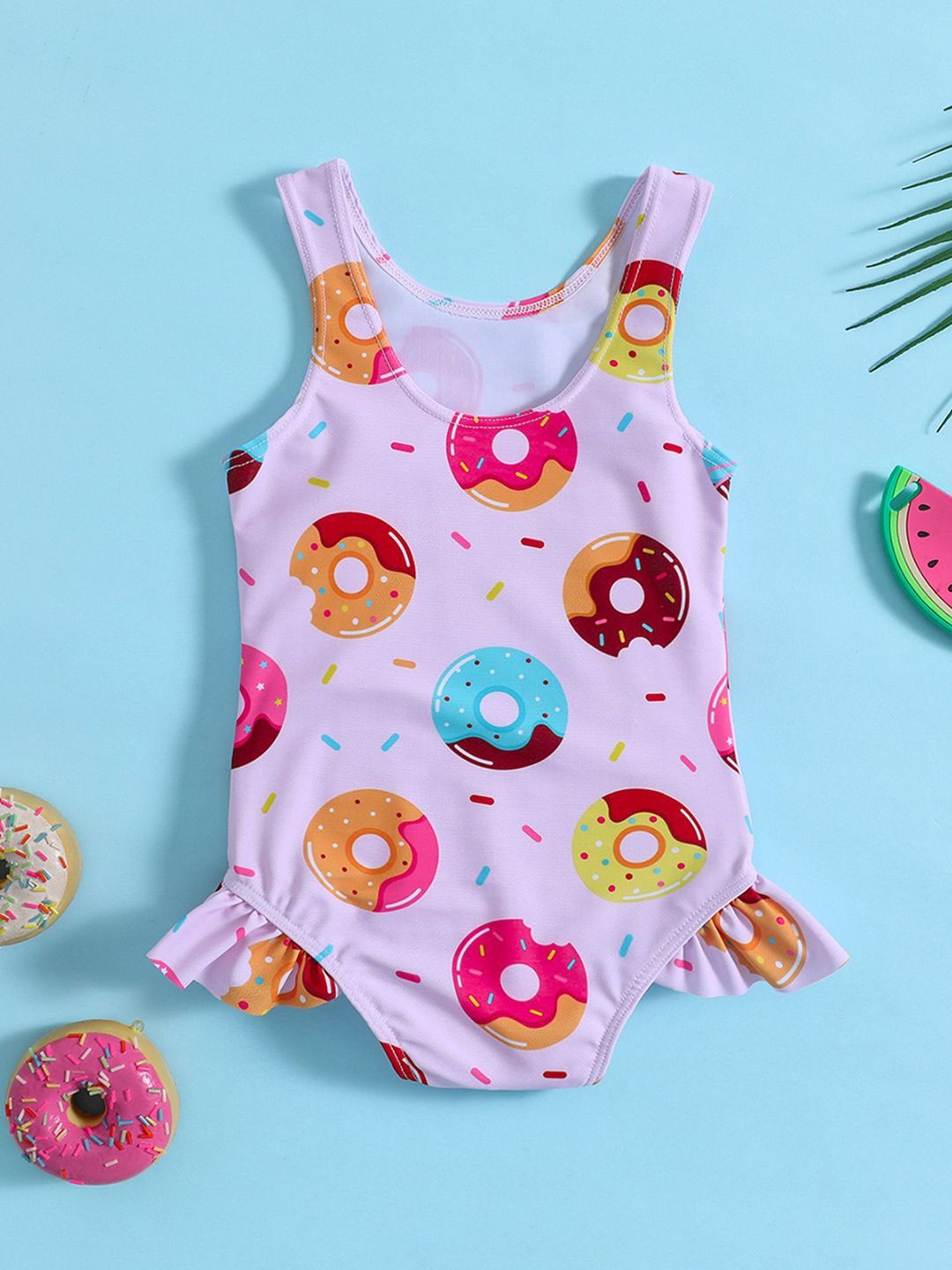 

YK Infant Girls Printed Sleeveless Bodysuit, Pink
