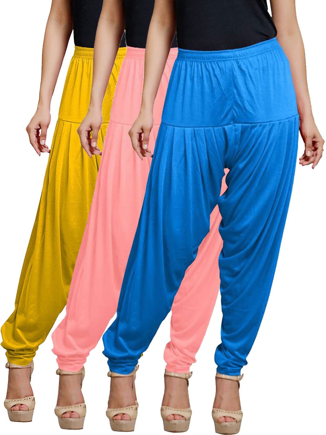 

AFRA GARMENTS Women Pack Of 3 Loose-Fit Patiala, Blue