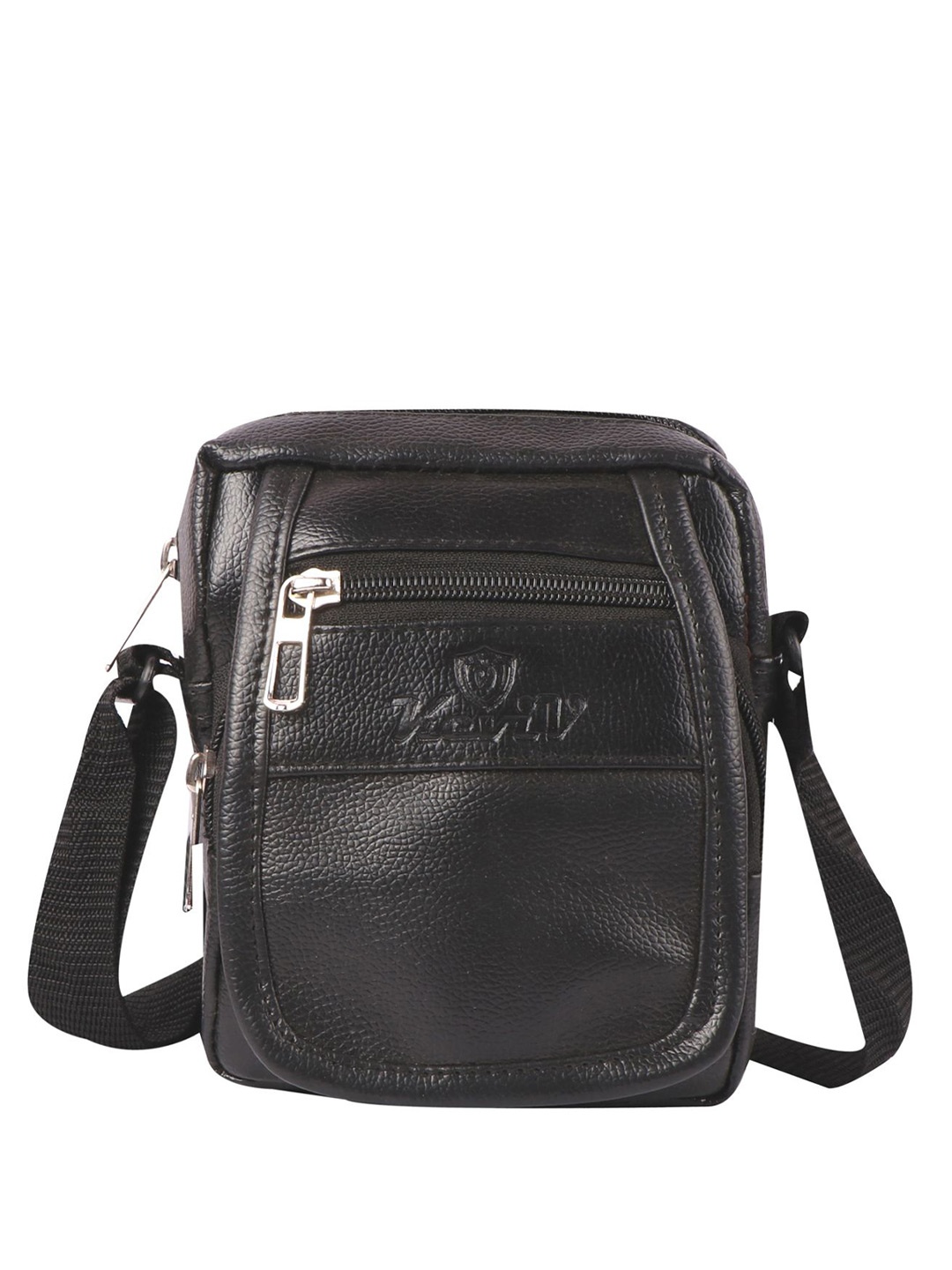 

Keviv Men Textured Messenger Bag, Black