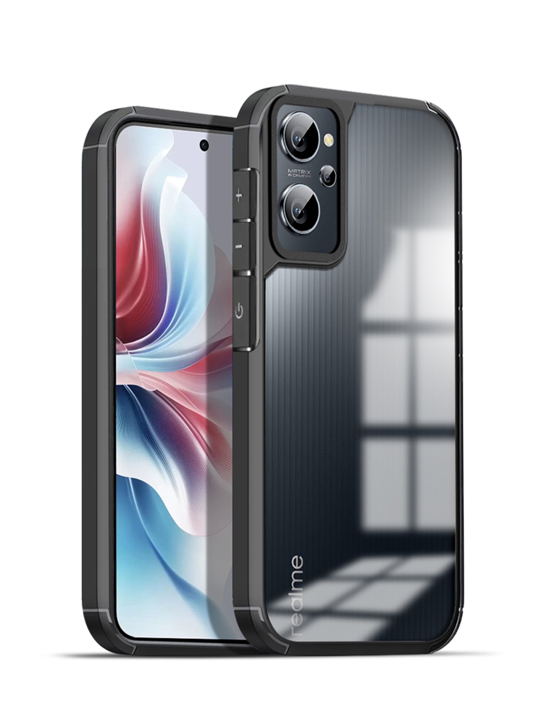 

Karwan Solid Realme 9i 5G Shockproof Bumper Back Case, Black