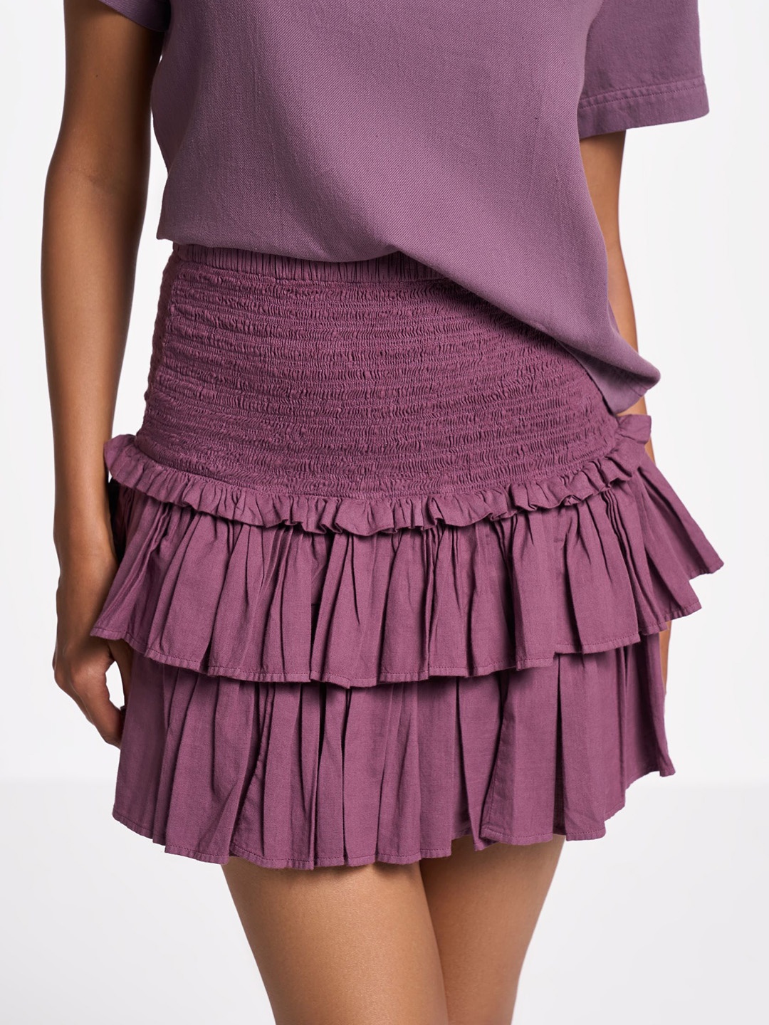 

Terra Luna Flared Mini Skirt, Purple