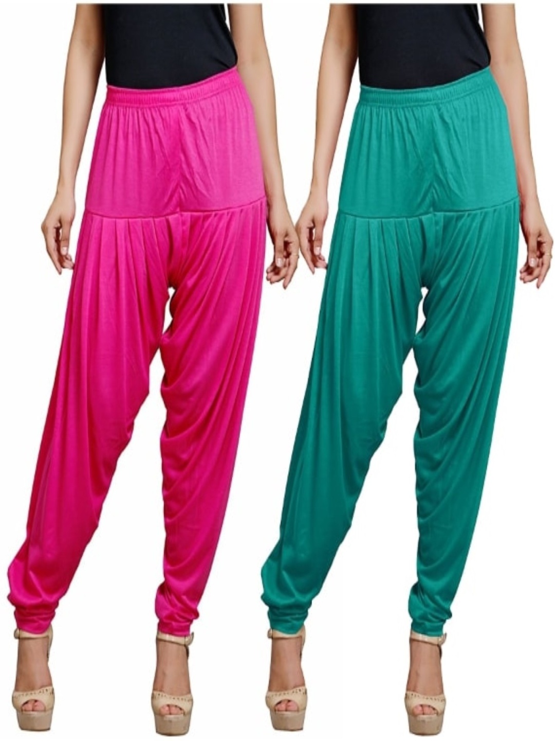 

AFRA GARMENTS Women Pack Of 2 Loose-Fit Patiala, Pink