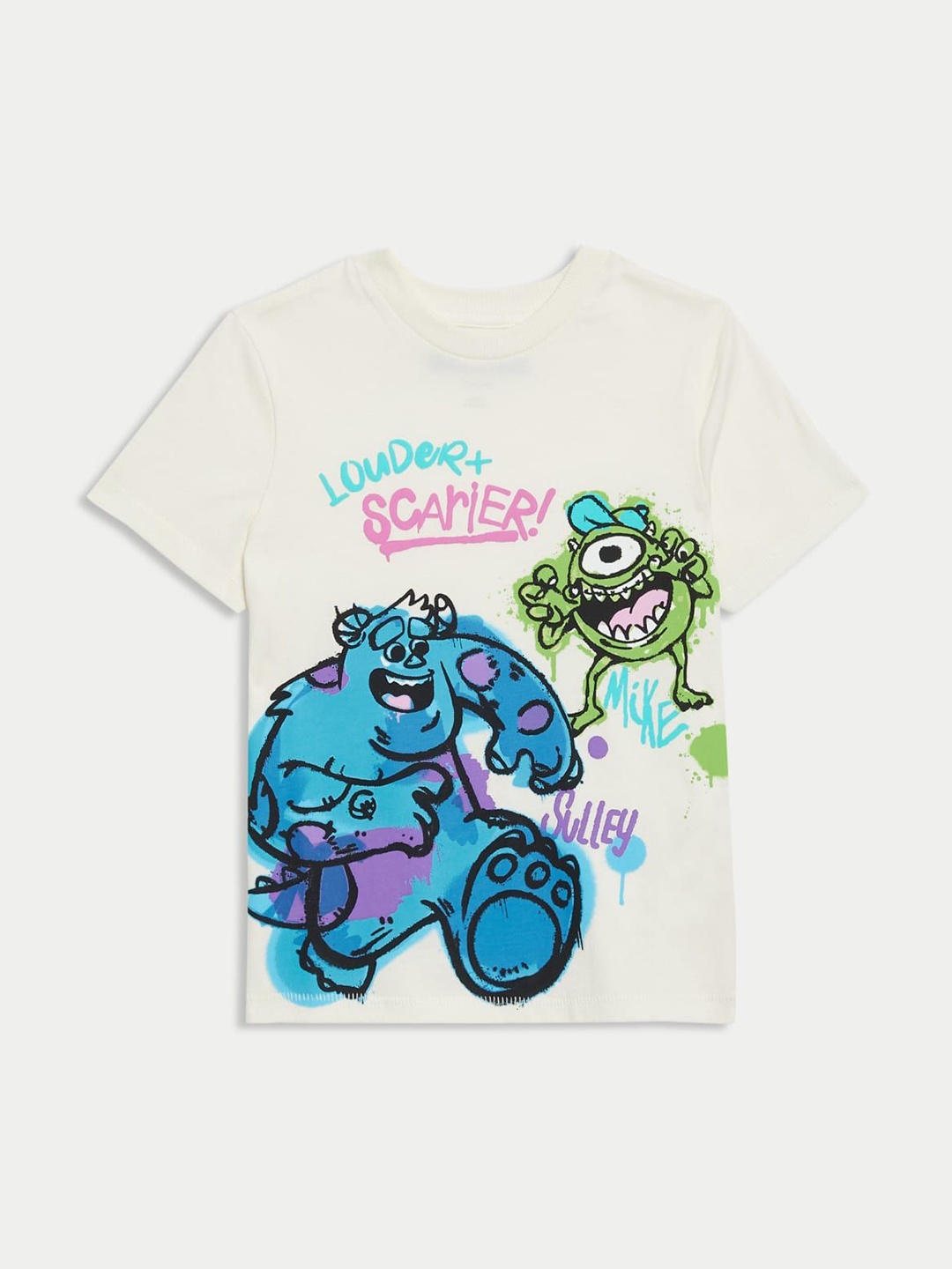 

Marks & Spencer Boys Graphic Printed Round Neck Cotton T-shirt, Grey