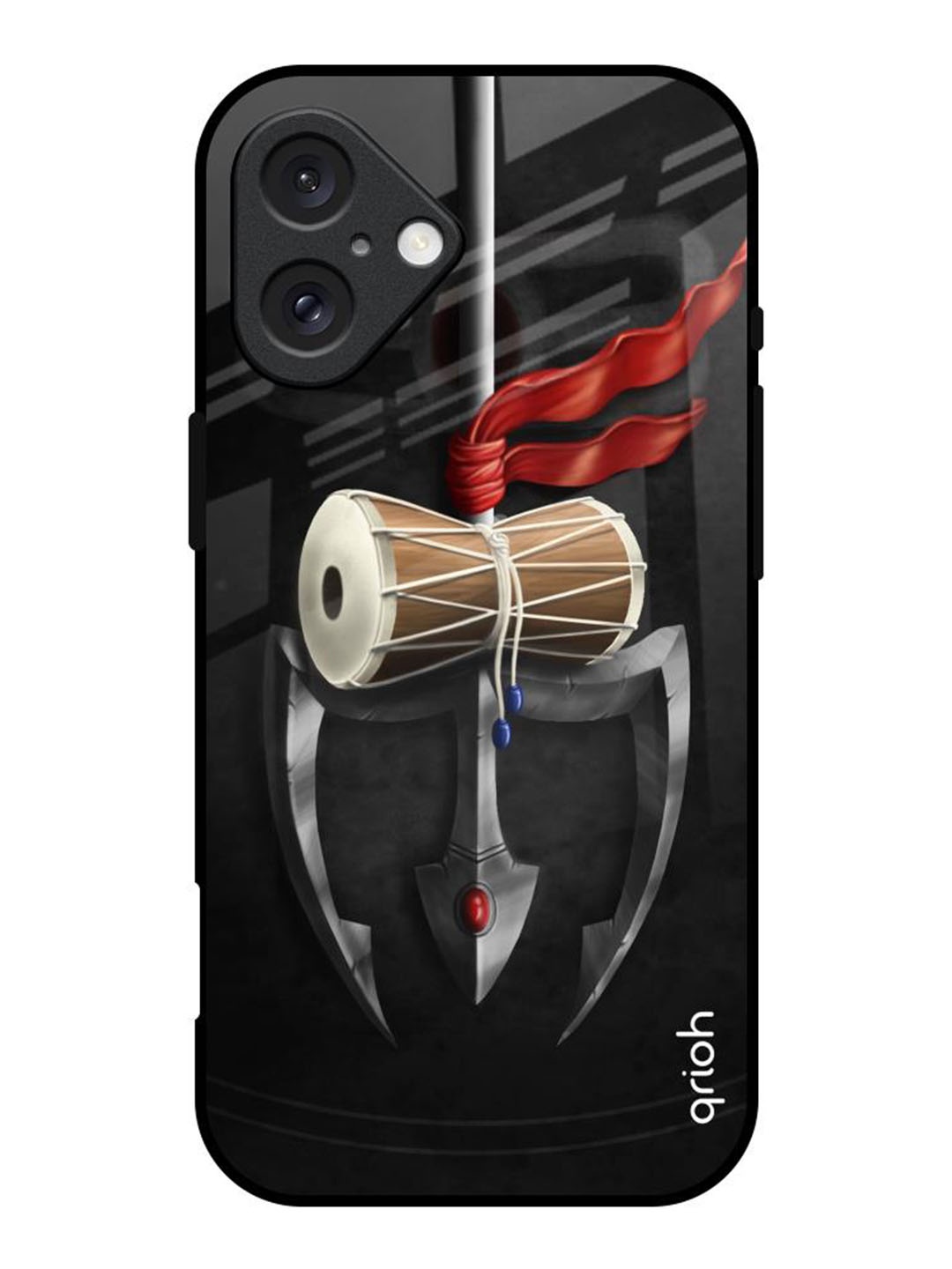 

QRIOH Power Of Lord Printed iPhone 16 Back Case, Black