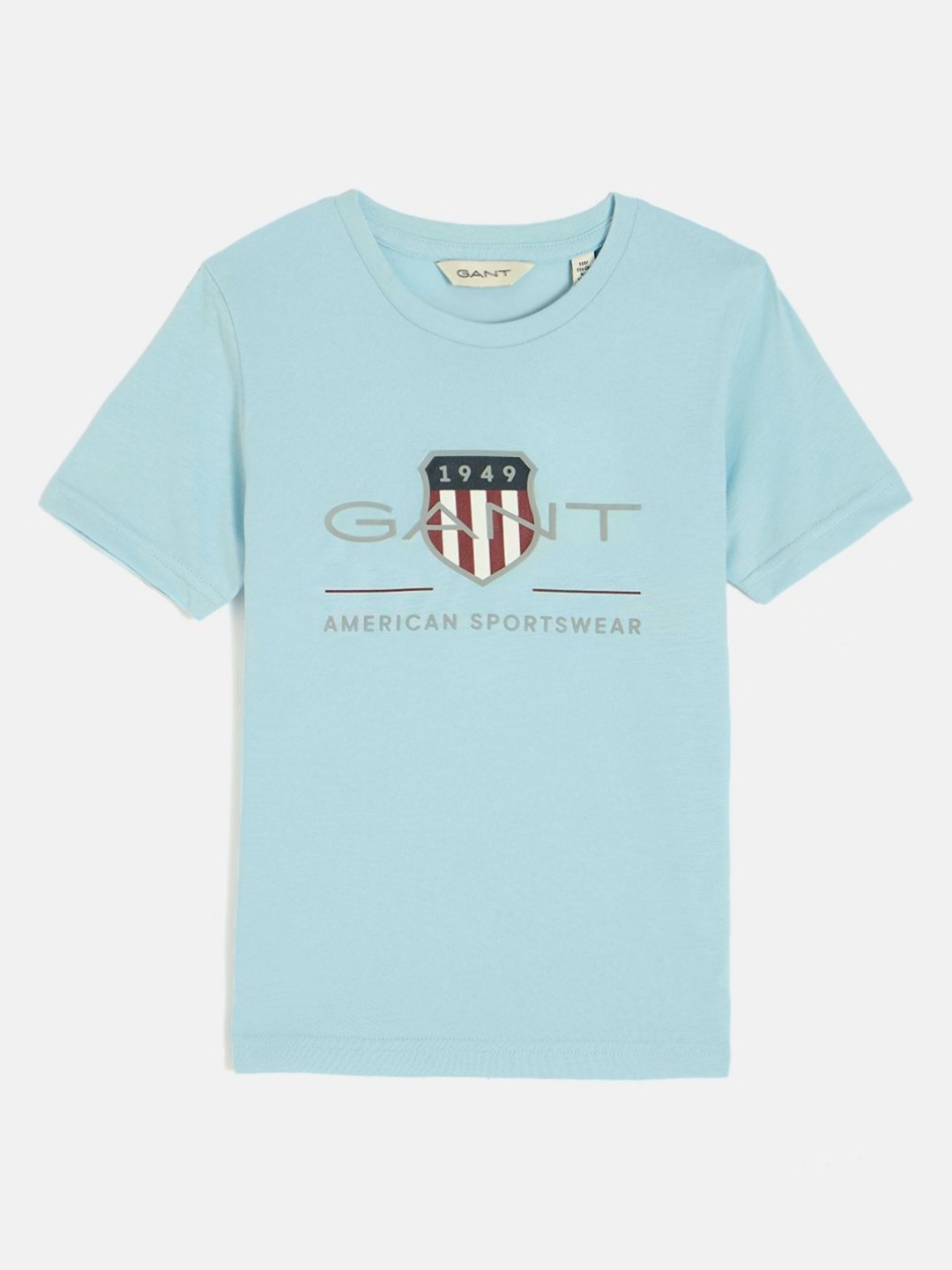 

GANT Boys Brand Logo Archieve Shield Printed Round Neck Cotton T-shirt, Blue