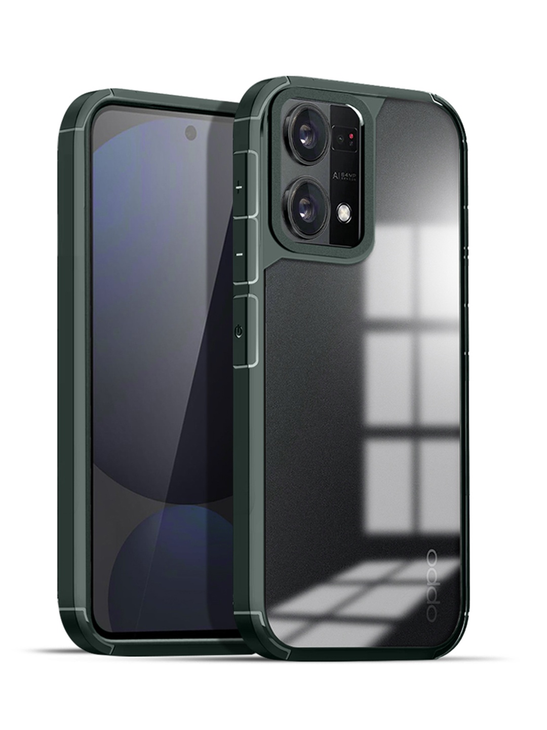 

Karwan Solid Oppo F21 Pro 4G Shockproof Bumper Back Case, Green
