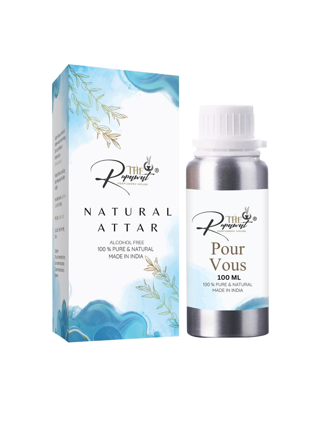 

THE RUPAWAT Perfumery House Pour Vous Natural And Alcohol Free Attar 100 ml, Grey