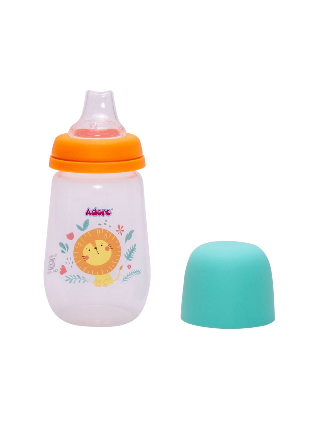 

Adore Kids Printed Wide Neck Soft Spout Sipper With Cap, Orange