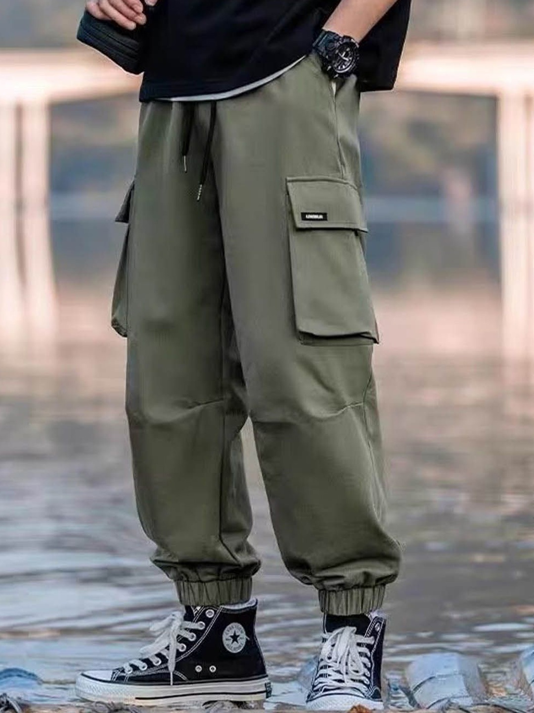 

StyleCast Men Cargos Trousers, Green