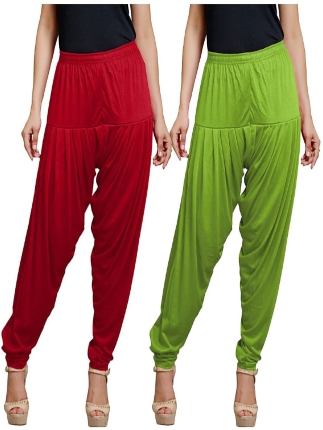 

AFRA GARMENTS Women Pack Of 2 Mid-Rise Loose-Fit Patiala, Maroon