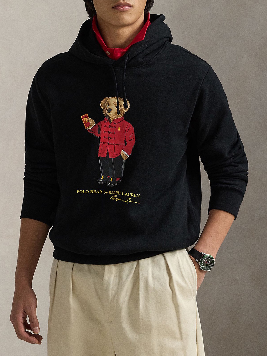 

Polo Ralph Lauren Men Lunar New Year Polo Bear Hoodie, Black