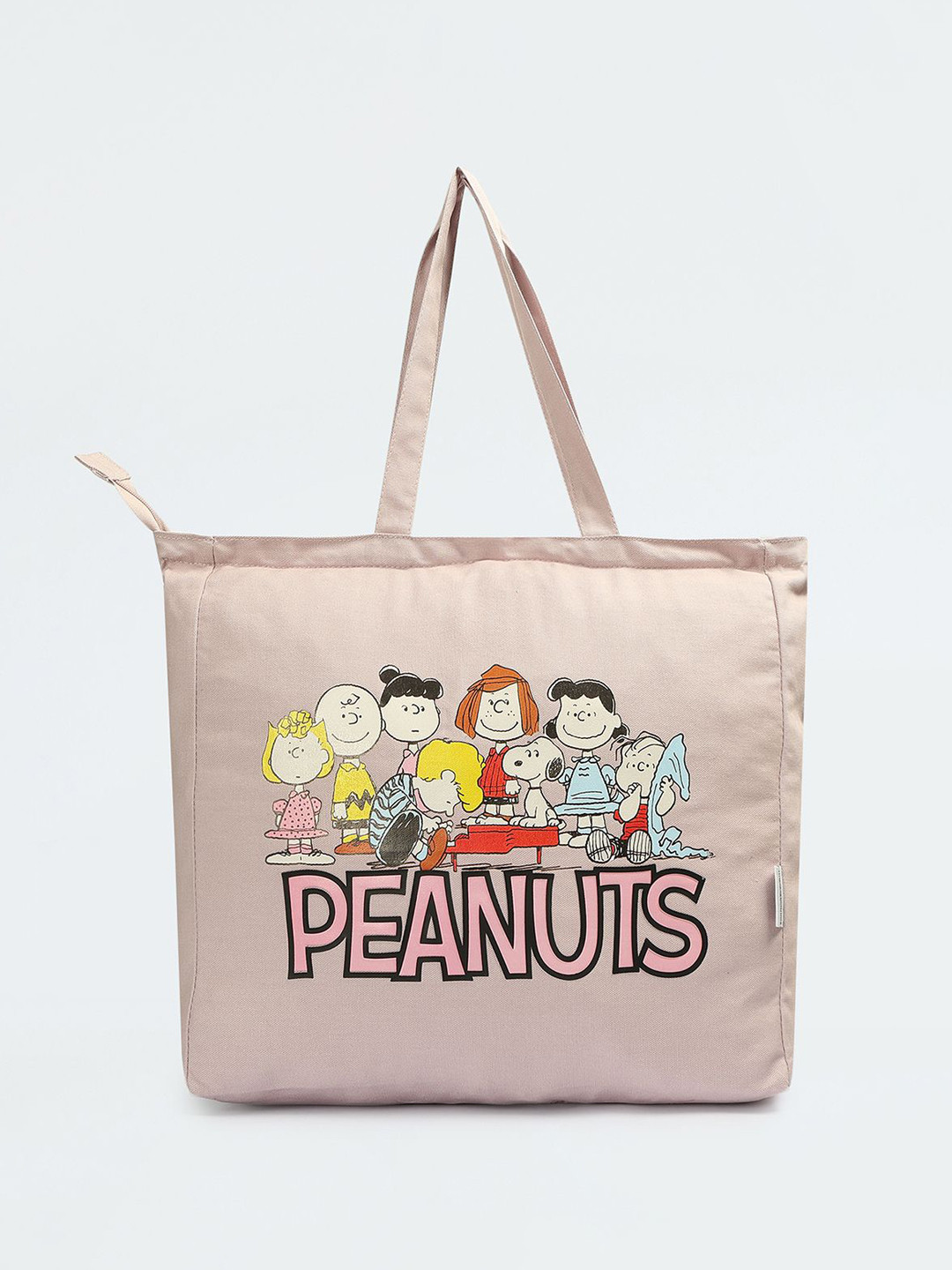 

max Women Typography Printed Shopper Cotton Tote Bag, Beige