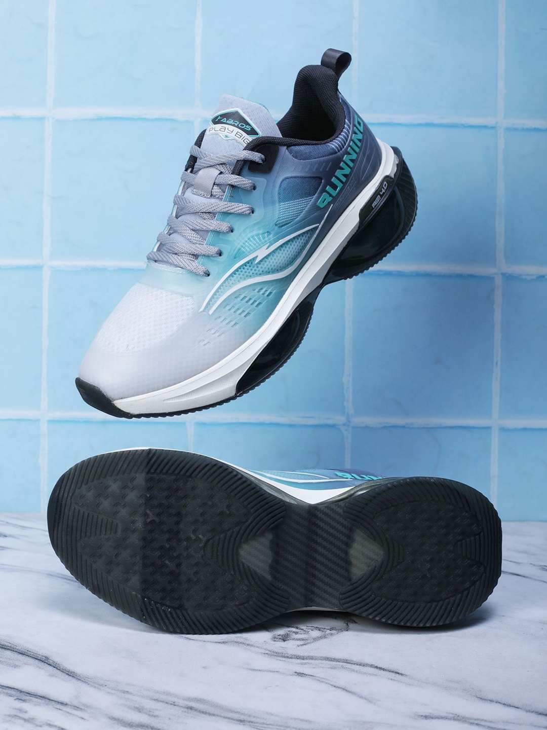 

ABROS Men Lace-Ups Running Shoes, Grey