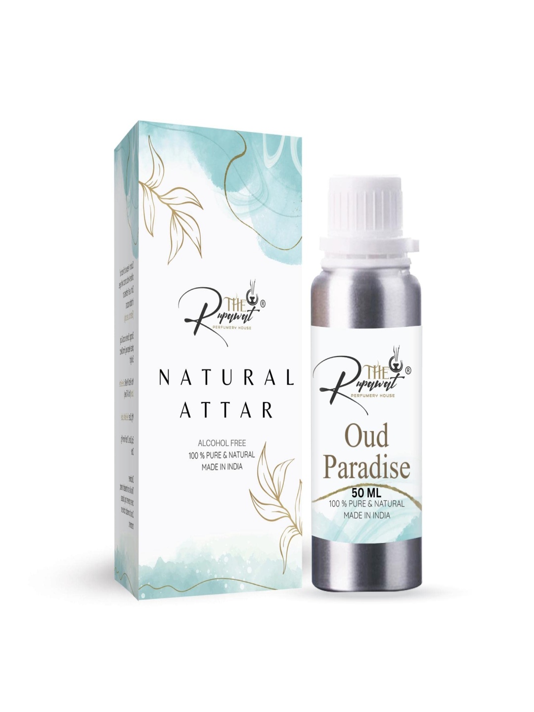 

THE RUPAWAT Perfumery House Oud Paradise Alcohol Free Attar 50 ml, Silver