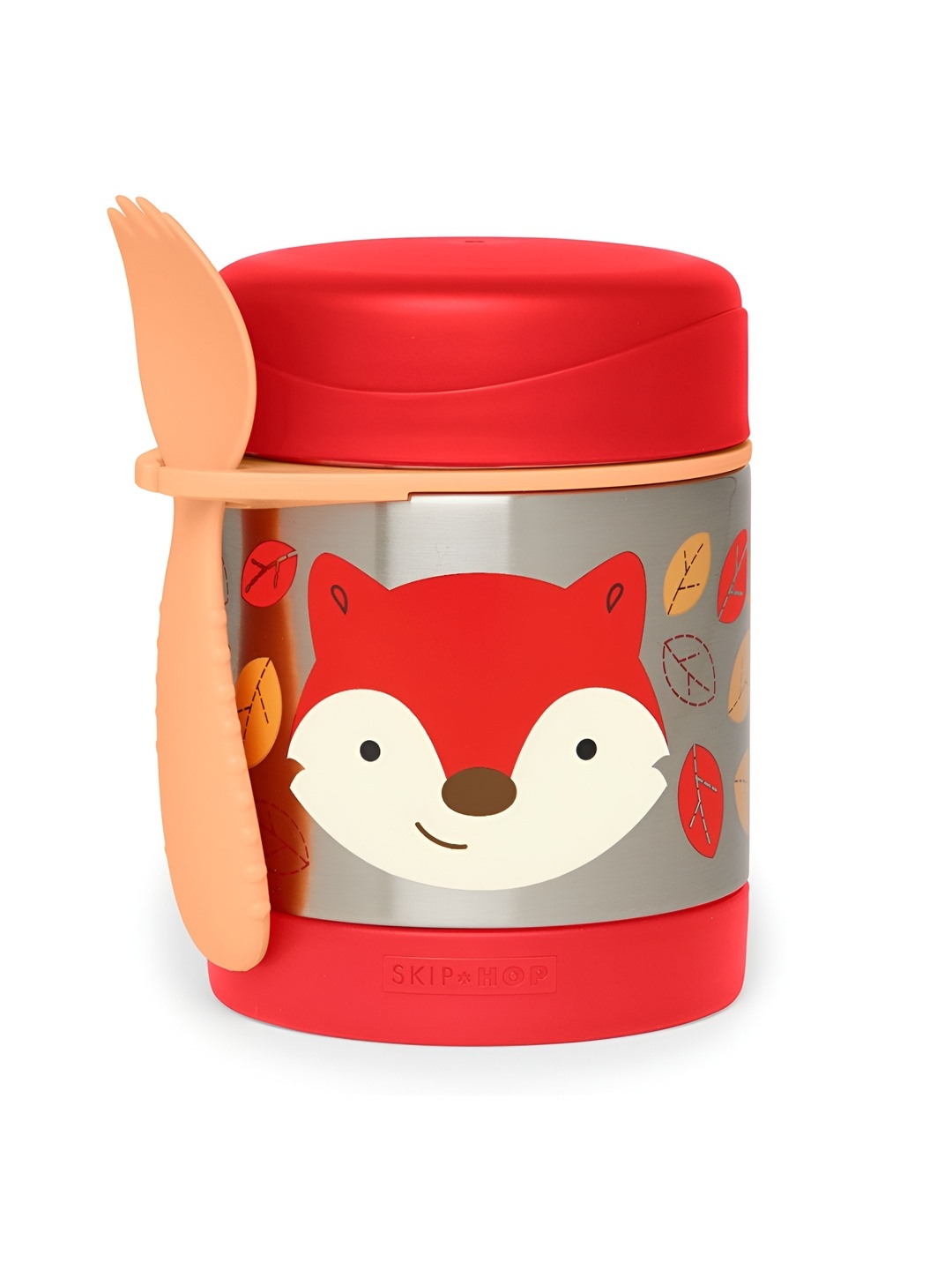 

SKIP HOP Kids Fox Red & White Stainless Steel Food Jar Lunch Box