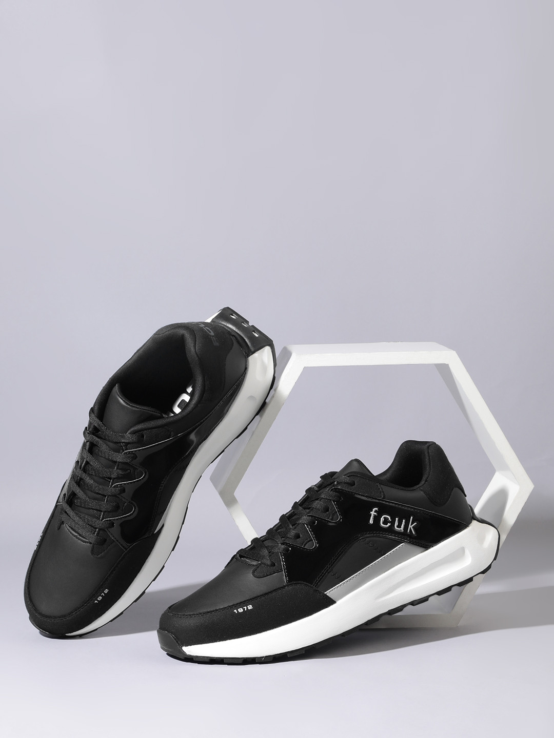 

FCUK Men Casual Sneakers, Black