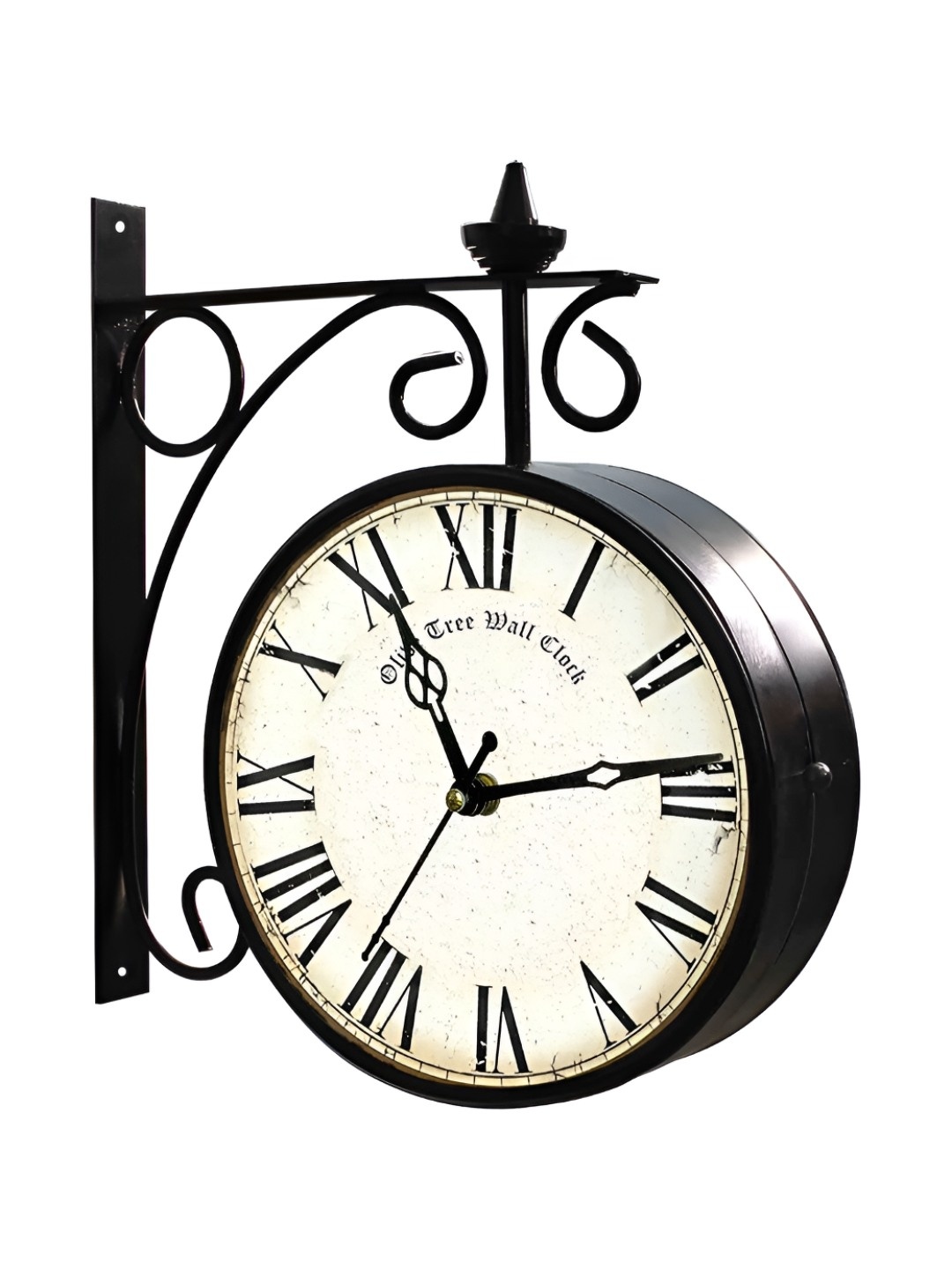 

OLIVE TREE Black & Brown Vintage Wall Clock