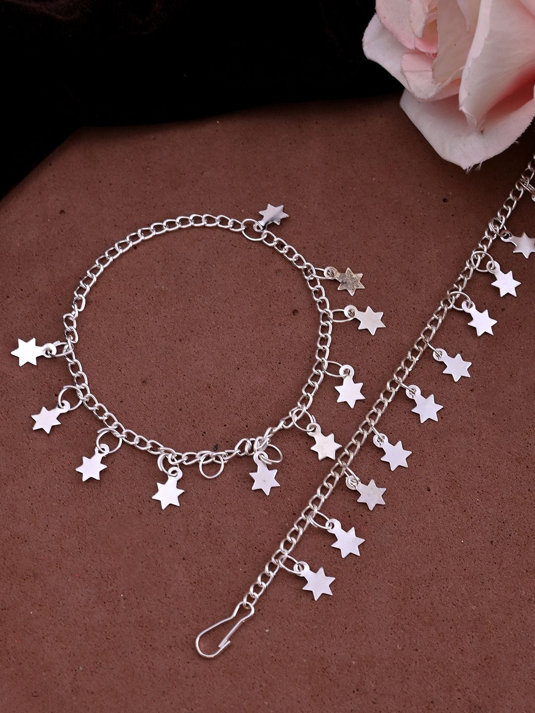 

Silvermerc Designs Silver-Plated Star Charm Anklet