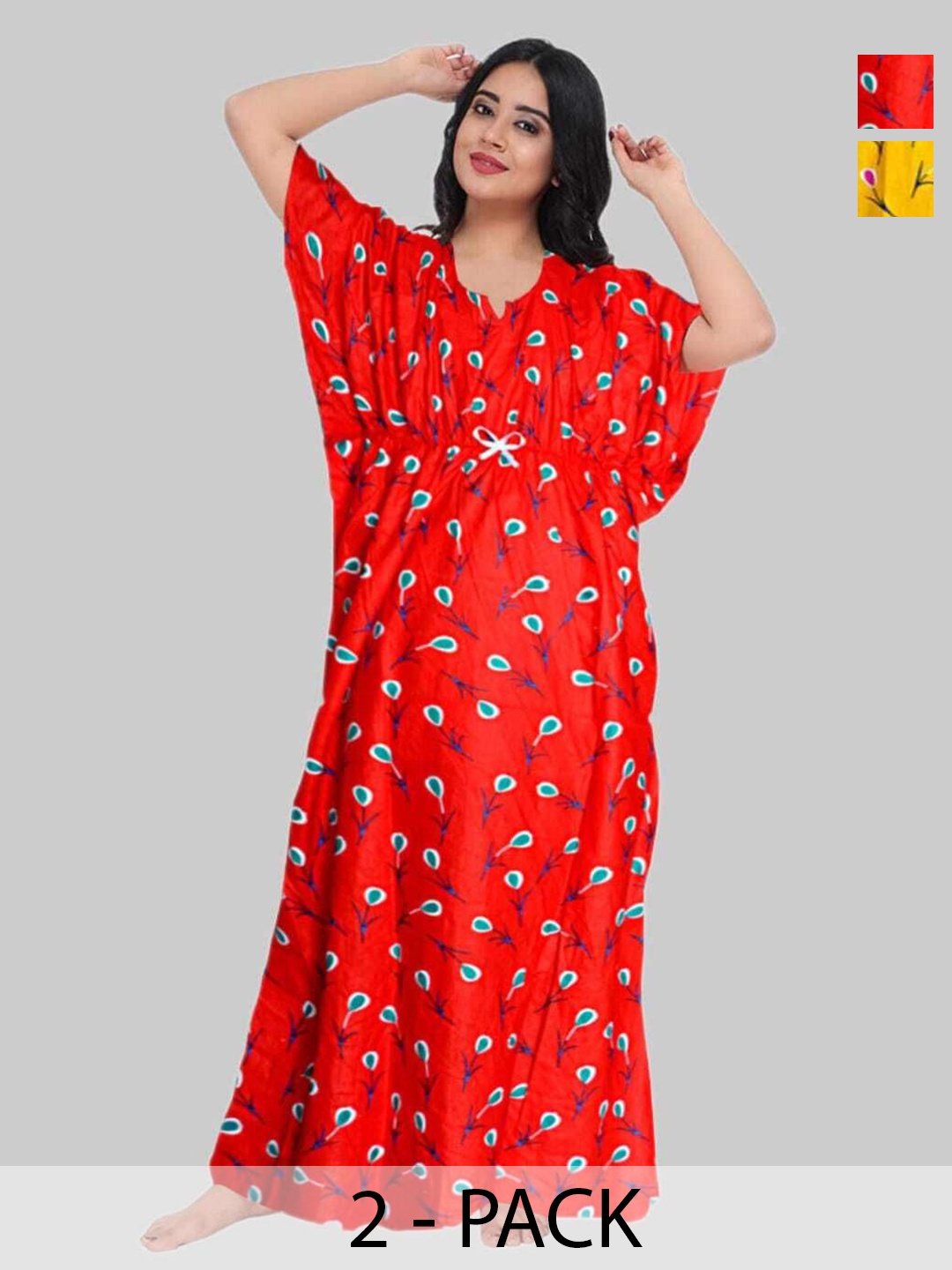 

PR PINK ROYAL Printed Maxi Nightdress, Red