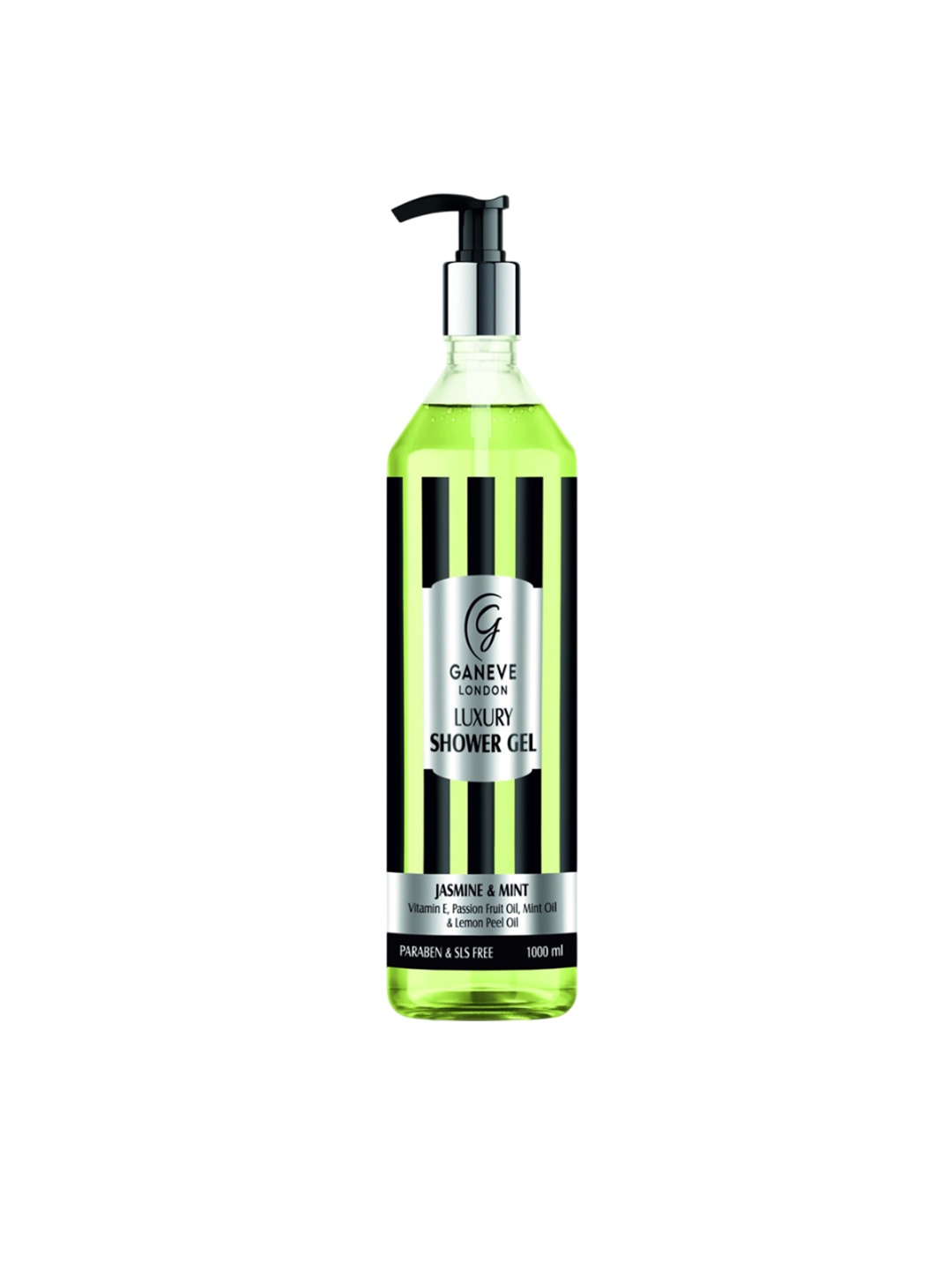 

Ganeve London Luxury Shower Gel With Jasmine & Mint For Anti-Ageing - 1000 ml, Green