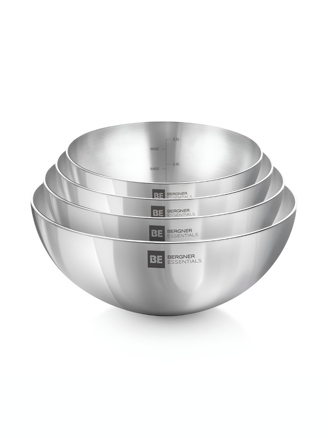 

BERGNER Silver-Toned Induction Base Aluminium Cookware Set of