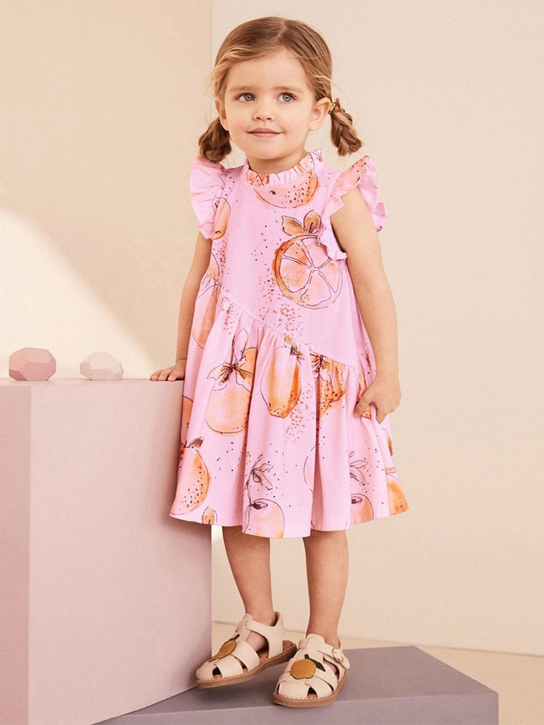 

StyleCast x Revolte Girls Printed A-Line Dress, Pink