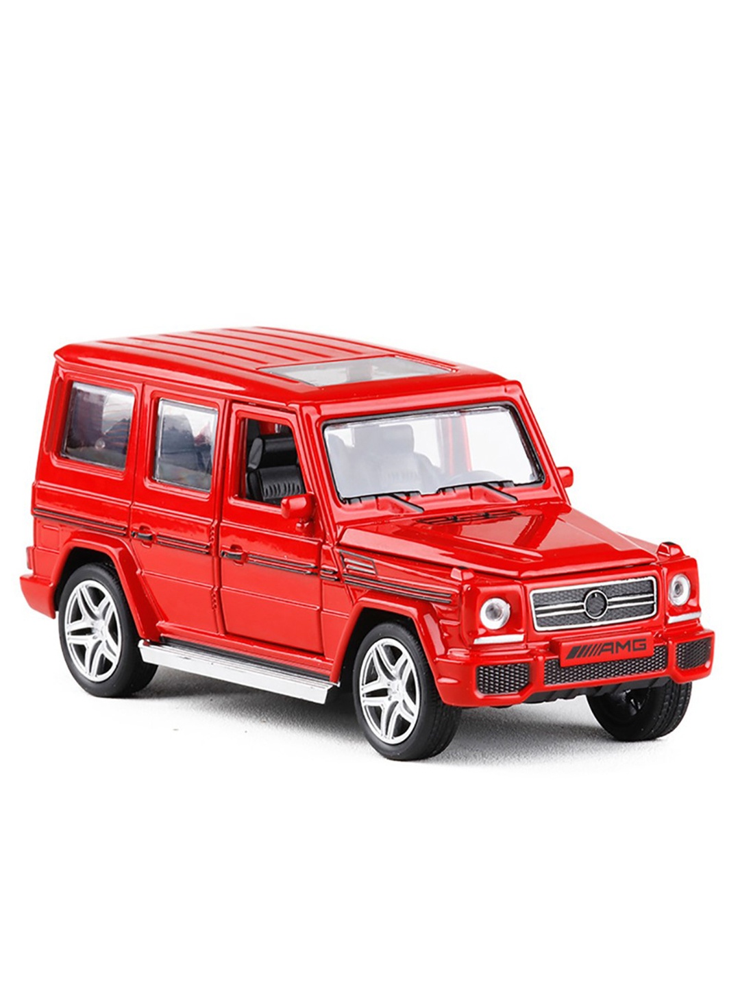 

UKAXA 132 Die Cast Metal Model AMG G-65 Toy Car Pullback Openable Door Sound & Light Car, Red