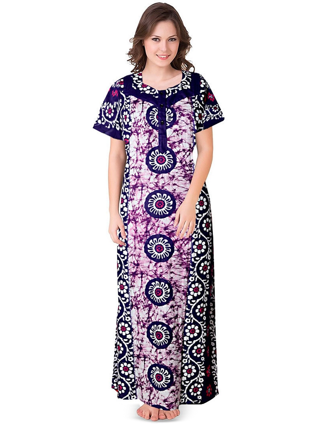 

PR PINK ROYAL Printed Maxi Nightdress, Purple