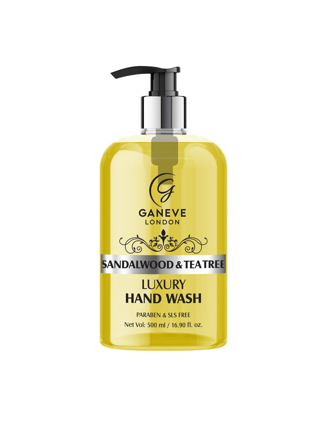 

Ganeve London Sandalwood & Tea Tree Luxury Handwash - 500 ml, Yellow