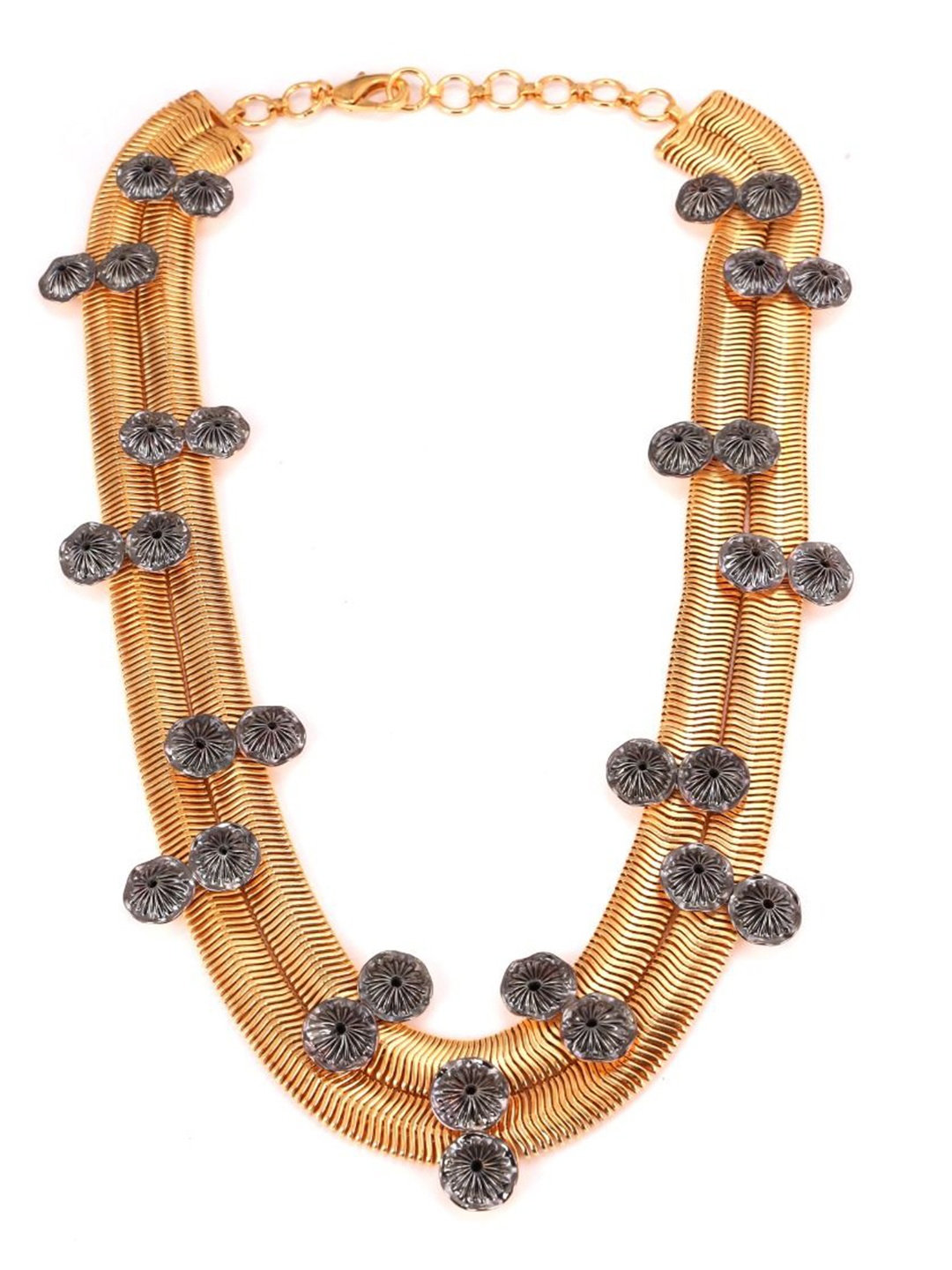 

Trupti Mohta Brass Gold-Plated Double Layered Necklace