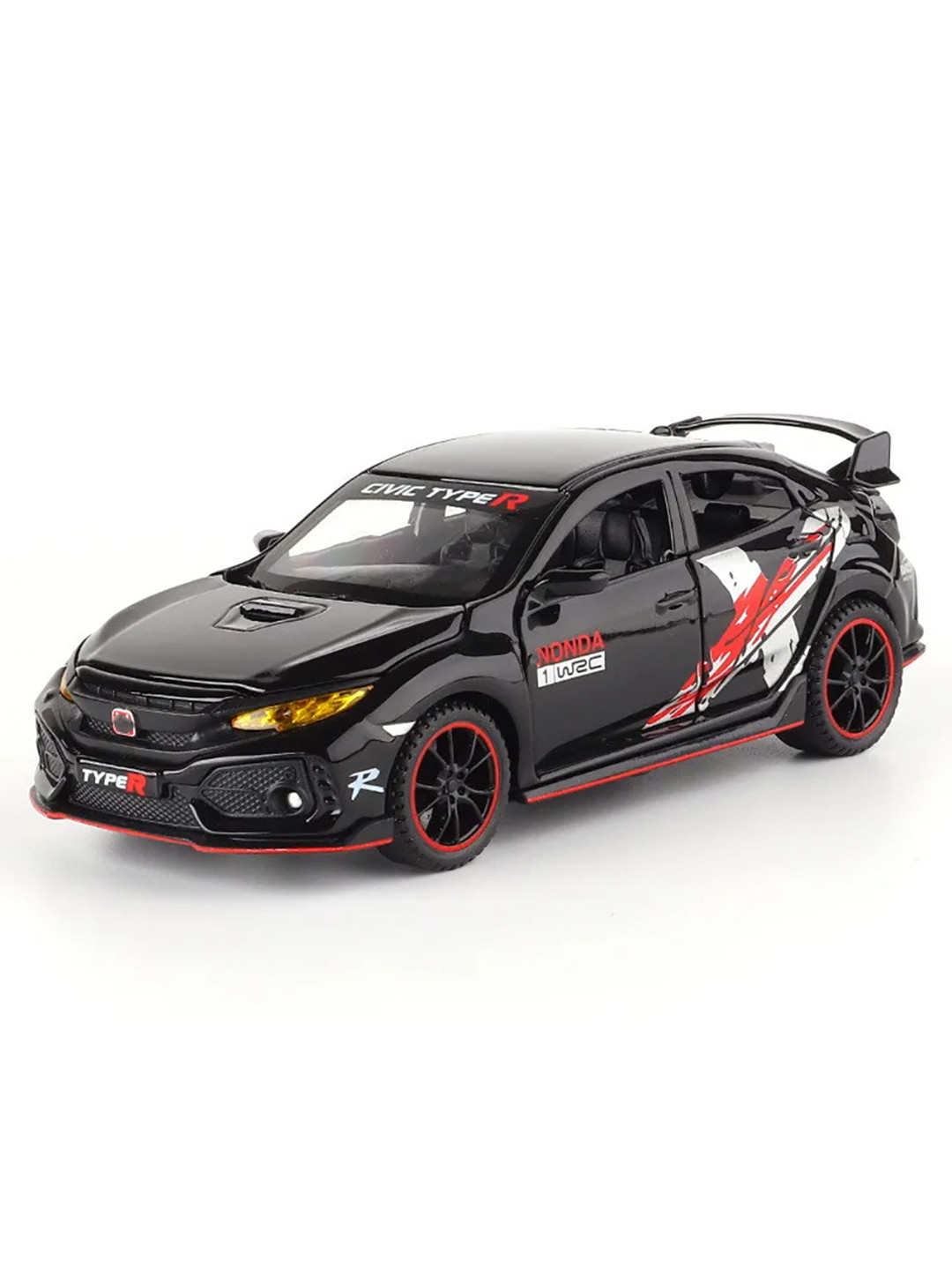 

UKAXA Kids Openable Door Sound & Light Toy Vehicles, Black