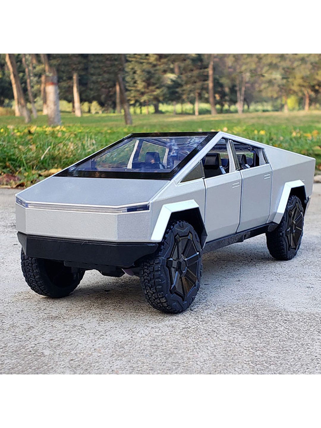 

UKAXA Cyber Truck Toy Car, Silver