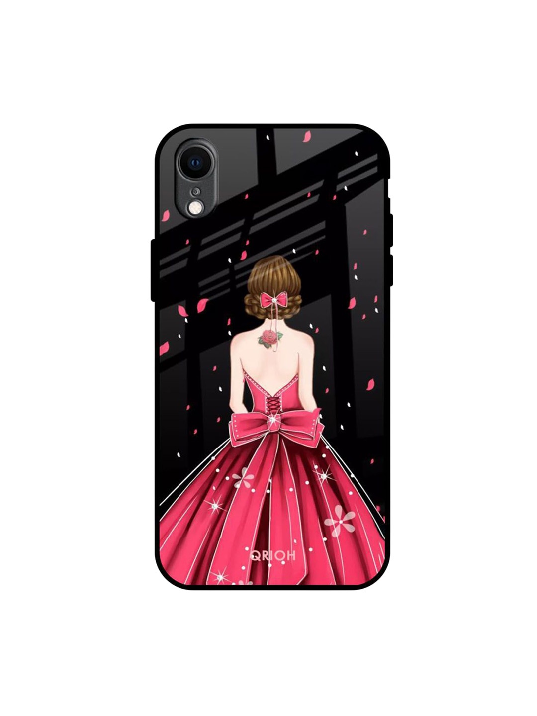 

QRIOH Quirky Printed iPhone XR Back Case Mobile Accessories, Black