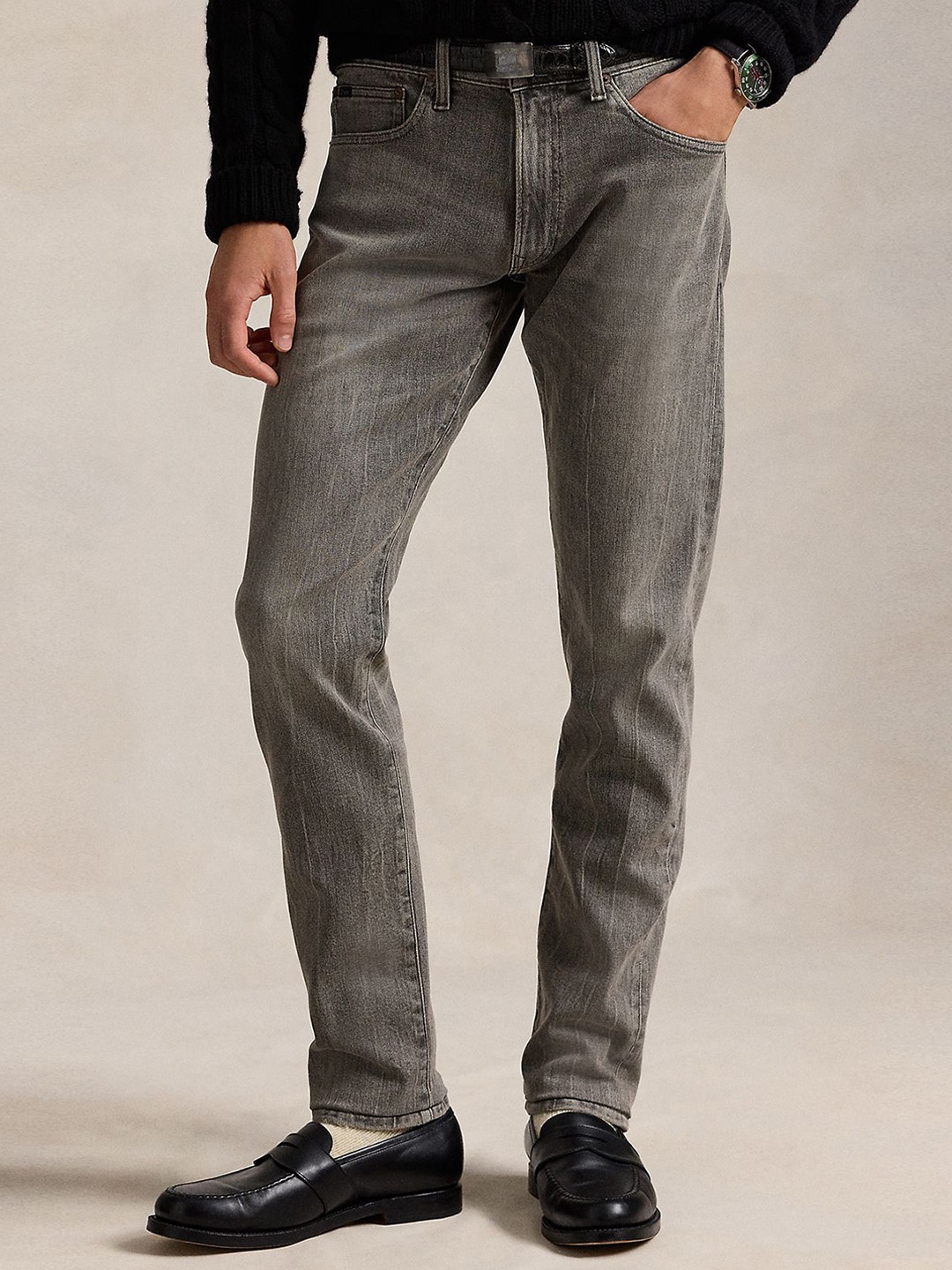 

Polo Ralph Lauren Men Slim Fit Light Fade Mid-Rise Jean, Grey