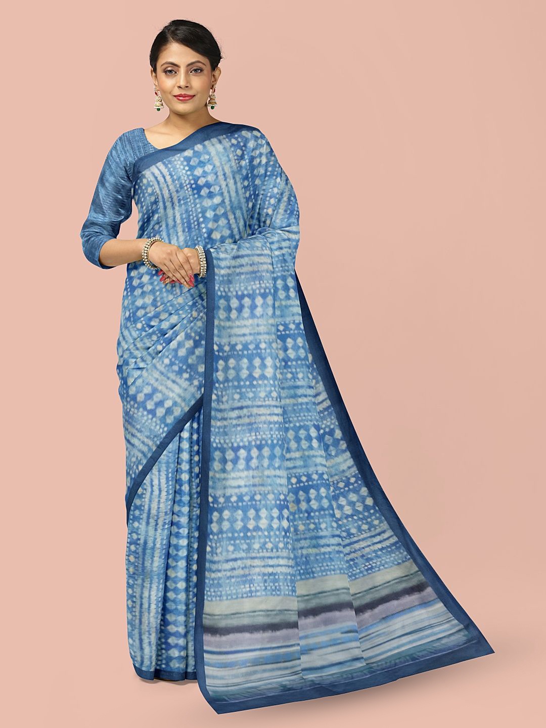 

Avyay Creation Mysore Silk Saree, Blue