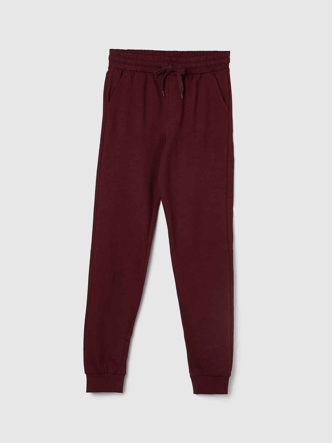 

max Boys Pure Cotton Regular Fit Joggers, Burgundy