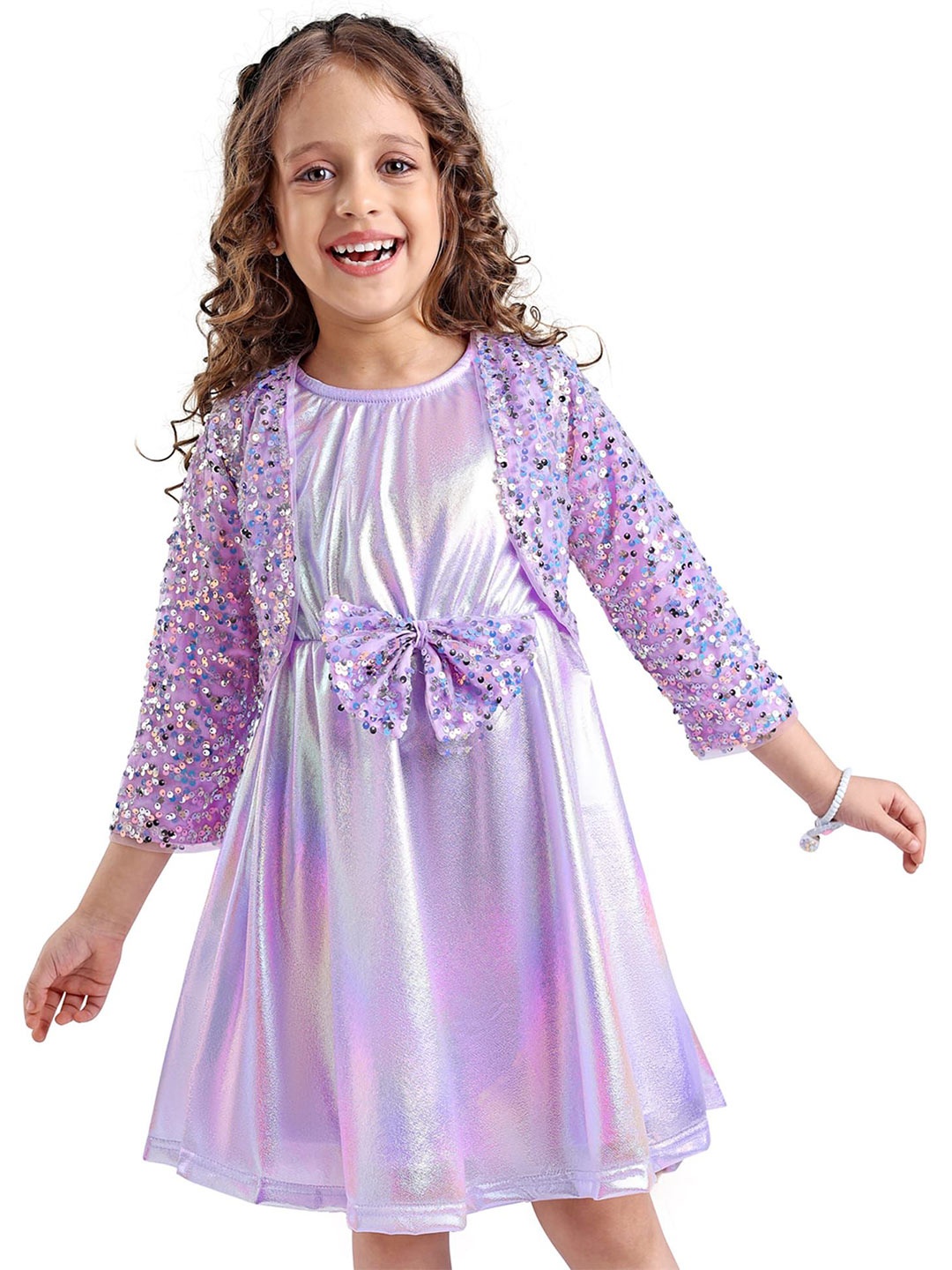 

Hola Bonita Floral Print A-Line Dress, Lavender