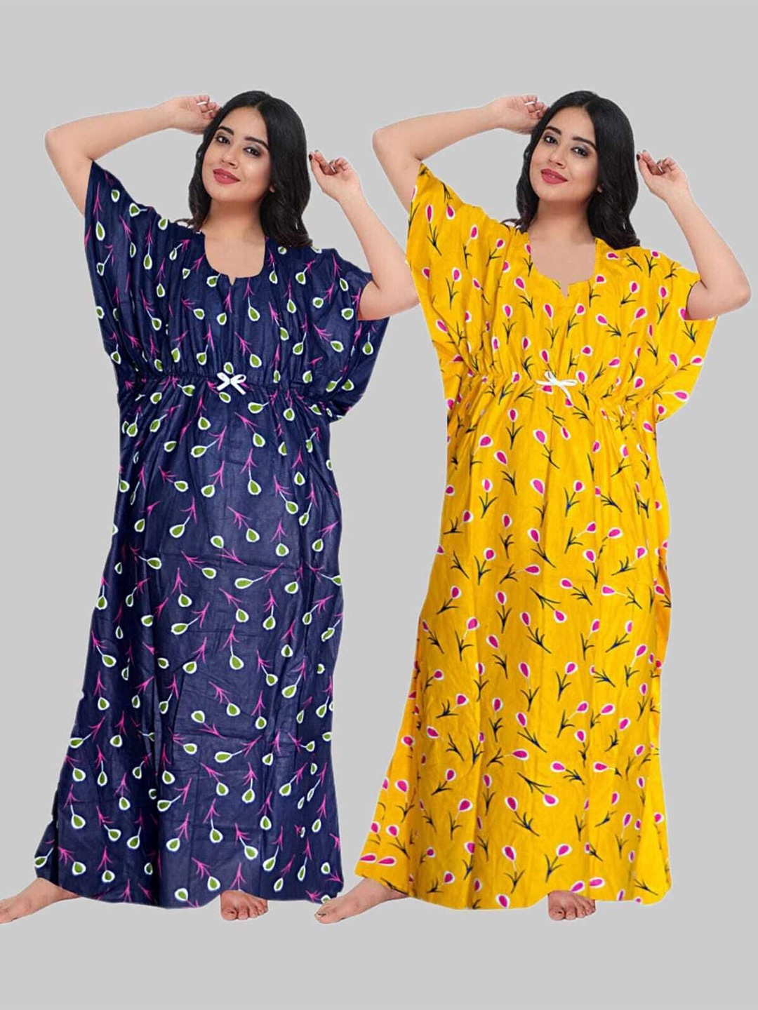 

PR PINK ROYAL Printed Maxi Nightdress, Blue