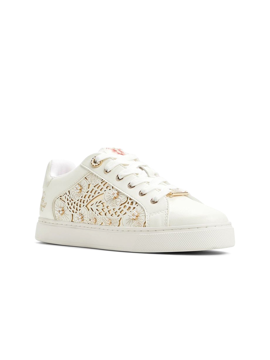 

ALDO LEONIA Women Embellished Lace-Ups Sneakers, White