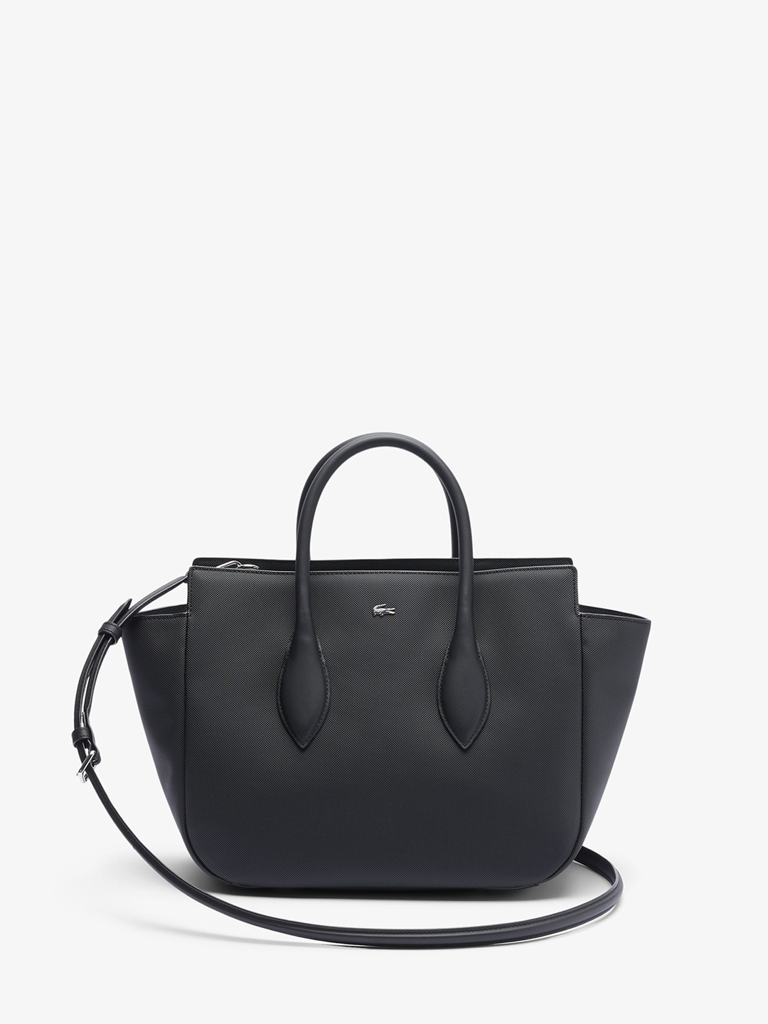 

Lacoste Textured Swagger Handheld Bag, Black