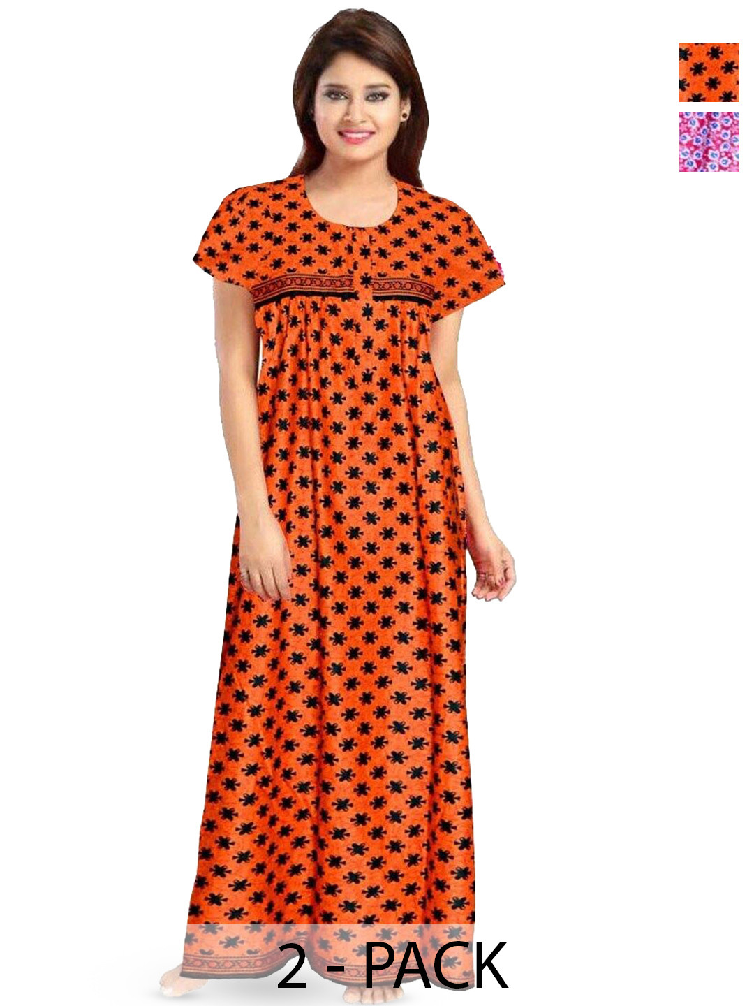

PR PINK ROYAL Printed Maxi Nightdress, Blue