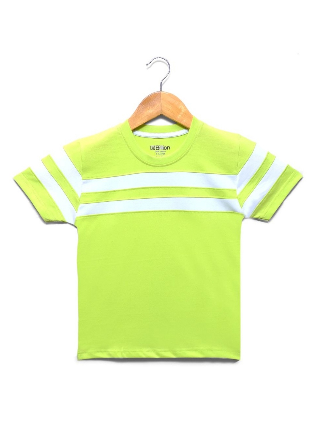 

Billion Boys Striped Round Neck Cotton T-shirt, Green