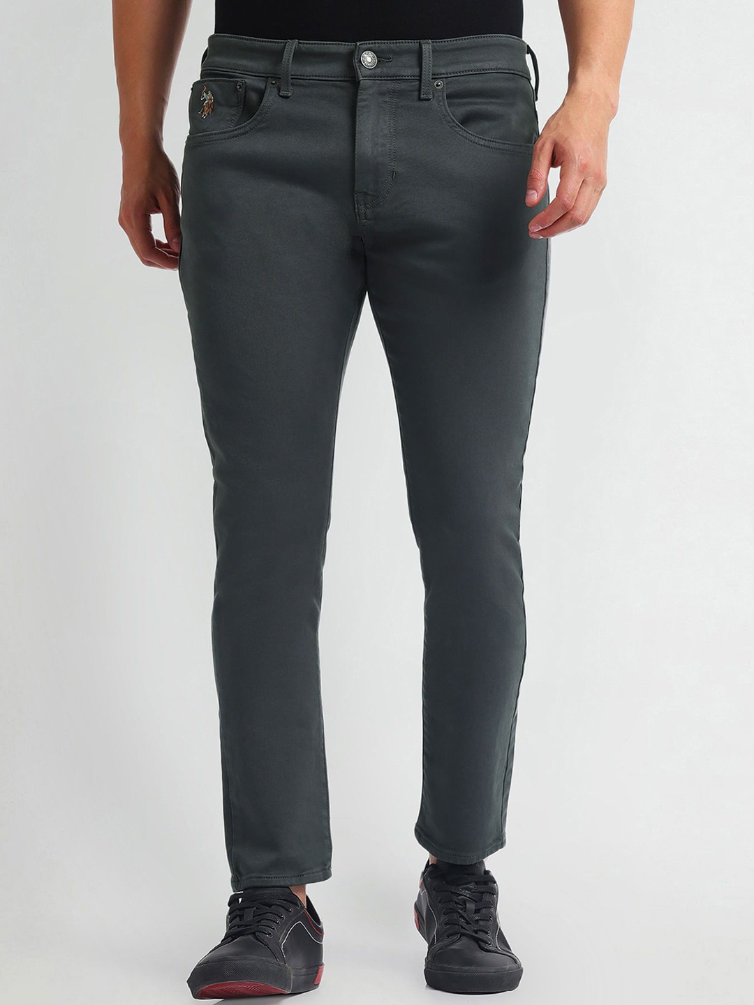 

U.S. Polo Assn. Denim Co. Men Slim Fit Light Fade Stretchable Jeans, Grey