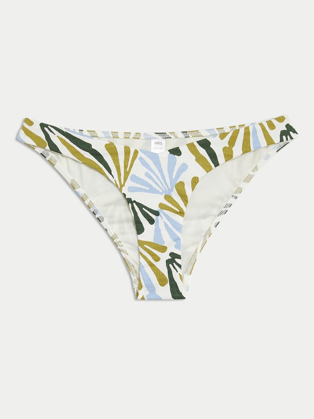 

Marks & Spencer Women Printed Swim Briefs Bikini Bottoms, Green