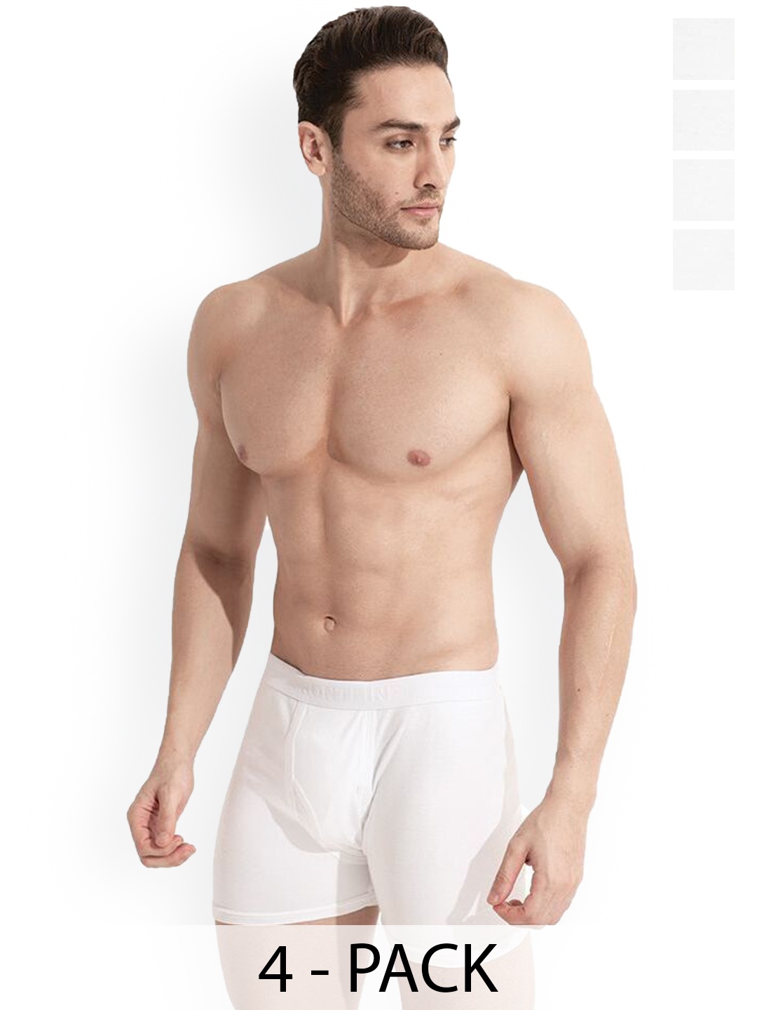 

Rupa Men Pack Of 4 Pure Combed Cotton TrunksFrontline-DWIF-White-4--80