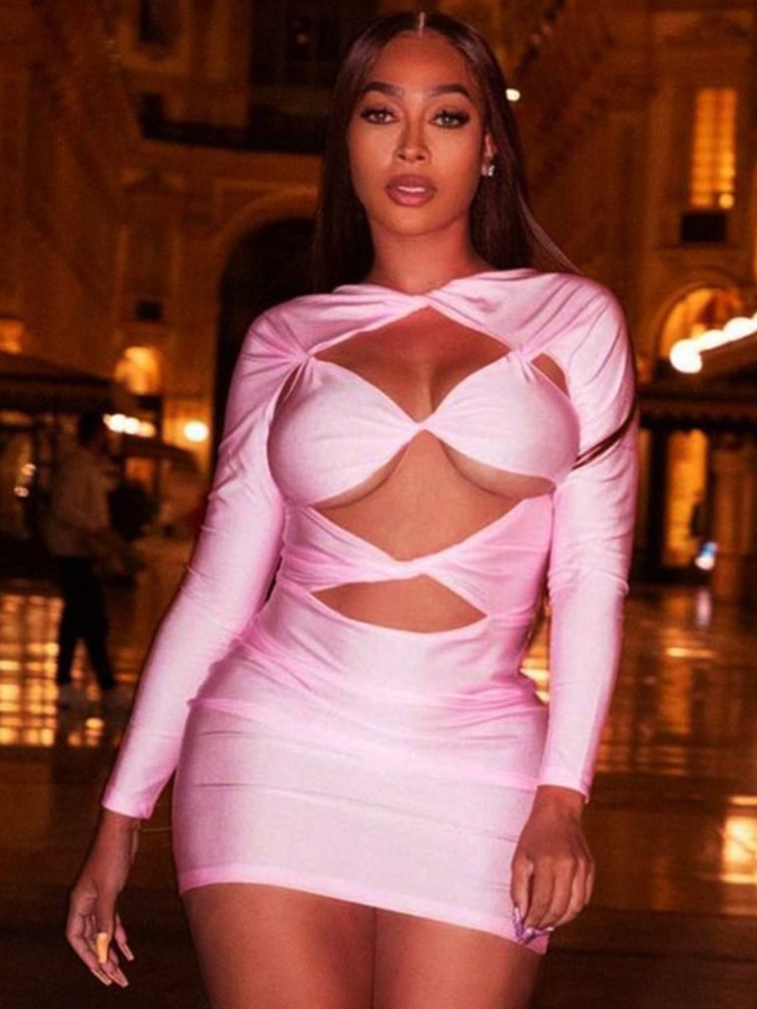 

StyleCast Women Bodycon Mini Dress, Pink