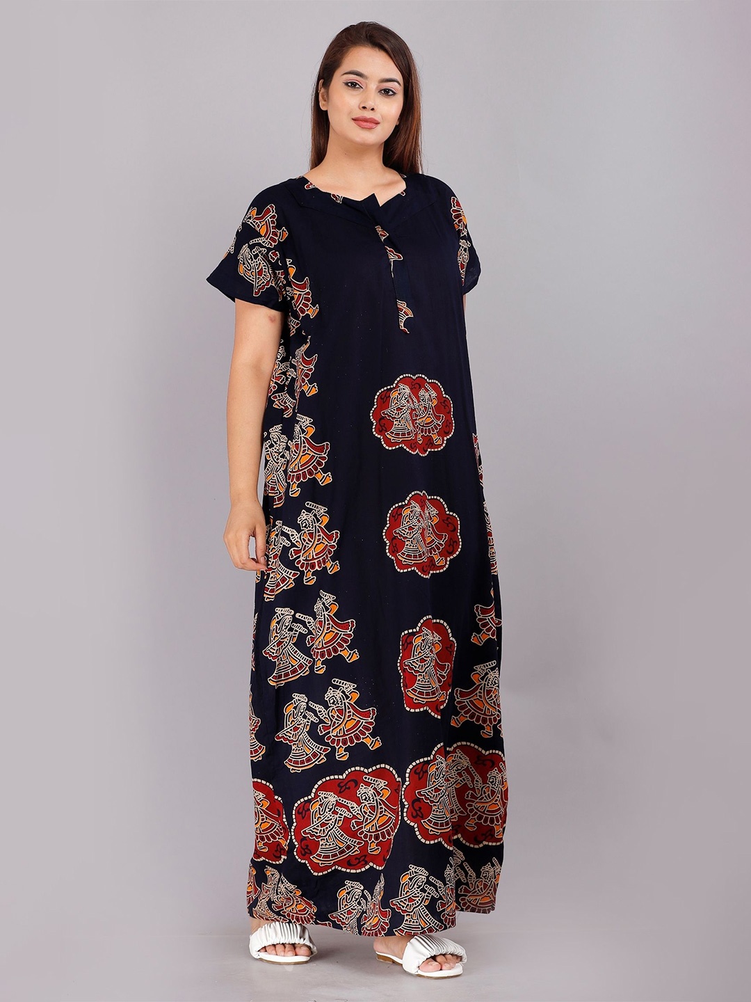 

PR PINK ROYAL Printed Maxi Nightdress, Blue